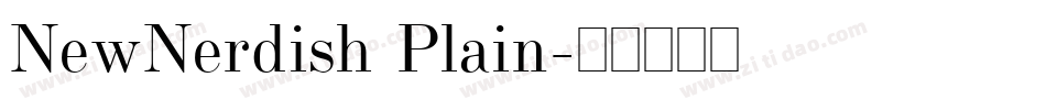NewNerdish Plain字体转换